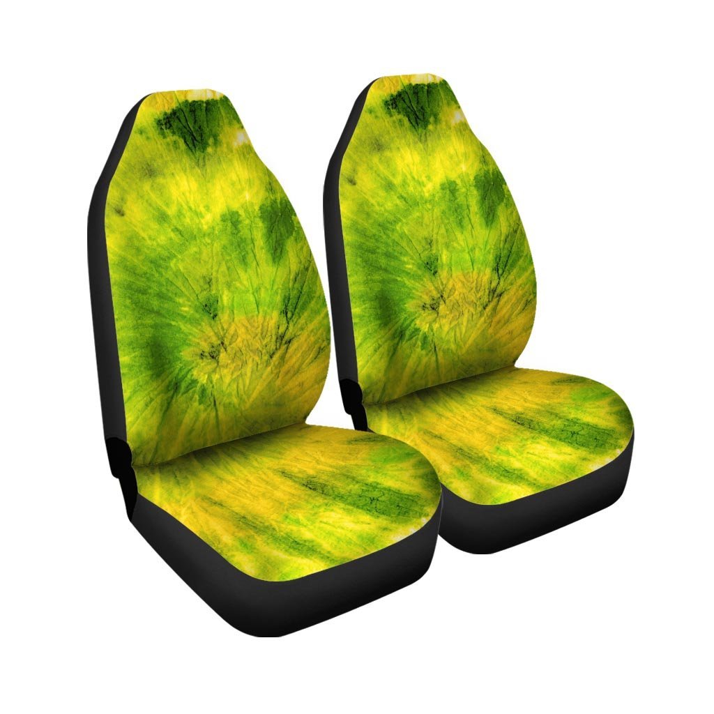 Lime Green Tie Dye Car Seat Covers-grizzshop