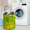 Lime Green Tie Dye Laundry Basket-grizzshop