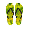 Lime Green Tie Dye Men's Flip Flops-grizzshop