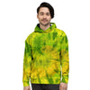 Lime Green Tie Dye Men's Hoodie-grizzshop