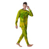 Lime Green Tie Dye Men's Pajamas-grizzshop