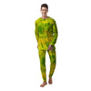 Lime Green Tie Dye Men's Pajamas-grizzshop