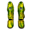 Lime Green Tie Dye Muay Thai Shin Guard-grizzshop