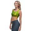 Lime Green Tie Dye Sports Bra-grizzshop