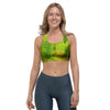 Lime Green Tie Dye Sports Bra-grizzshop