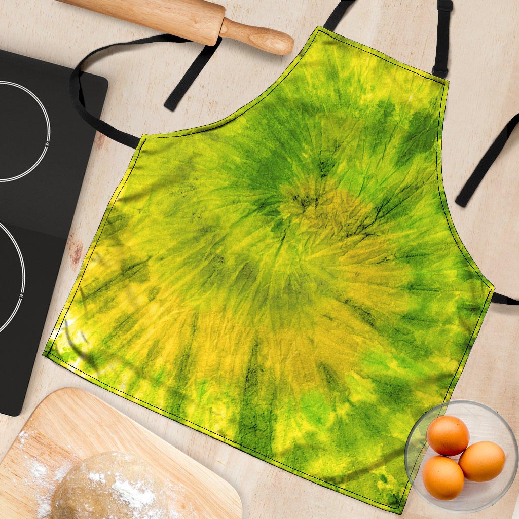 Lime Green Tie Dye Women's Apron-grizzshop