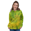 Lime Green Tie Dye Women's Hoodie-grizzshop