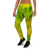 Lime Green Tie Dye Women's Joggers-grizzshop