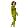 Lime Green Tie Dye Women's Pajamas-grizzshop