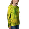 Lime Green Tie Dye Women's Sweatshirt-grizzshop