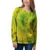 Lime Green Tie Dye Women's Sweatshirt-grizzshop