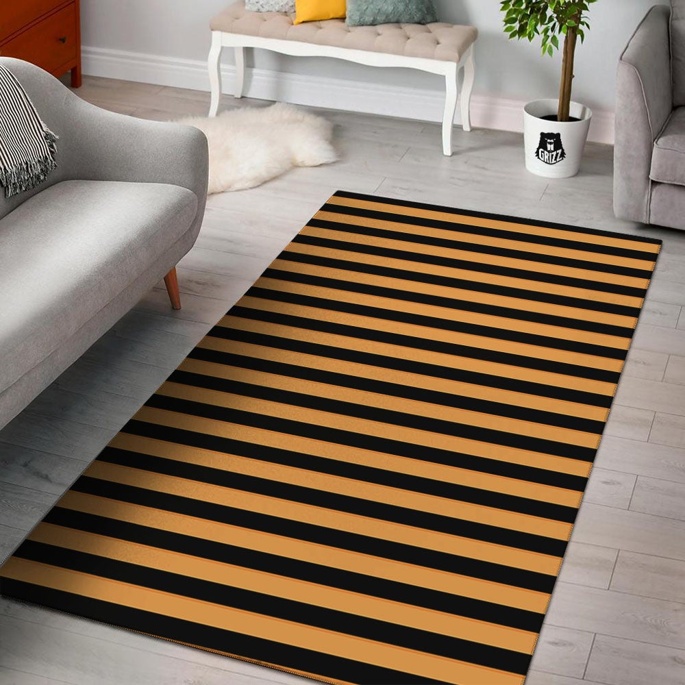 Line Halloween Print Pattern Floor Mat-grizzshop