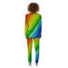 Lines Rainbow Diagonal Print Pattern Women's Pajamas-grizzshop