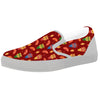 Lion Dance Chinese New Years Print Pattern White Slip On Shoes-grizzshop
