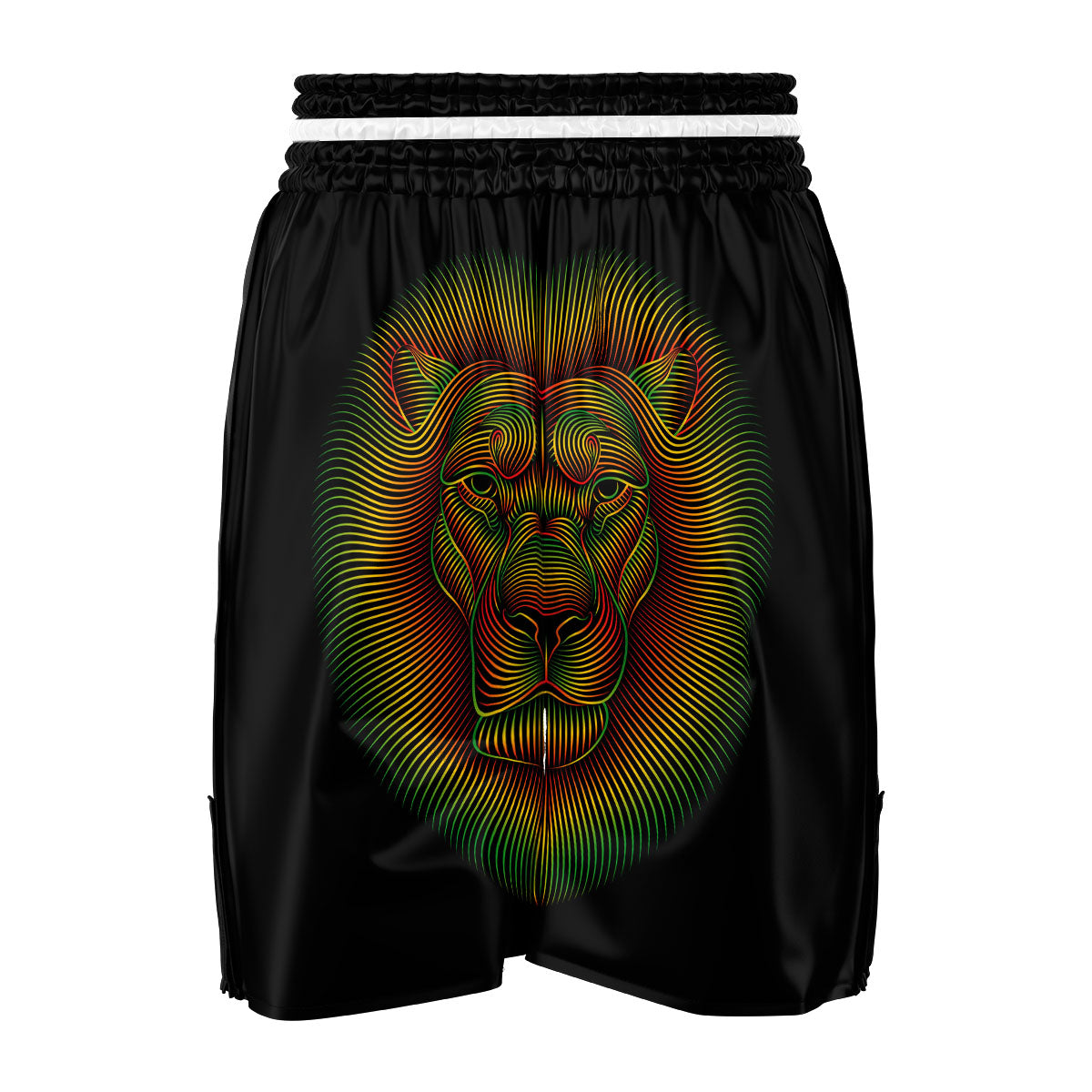 Lion Rasta Print Boxing Shorts-grizzshop