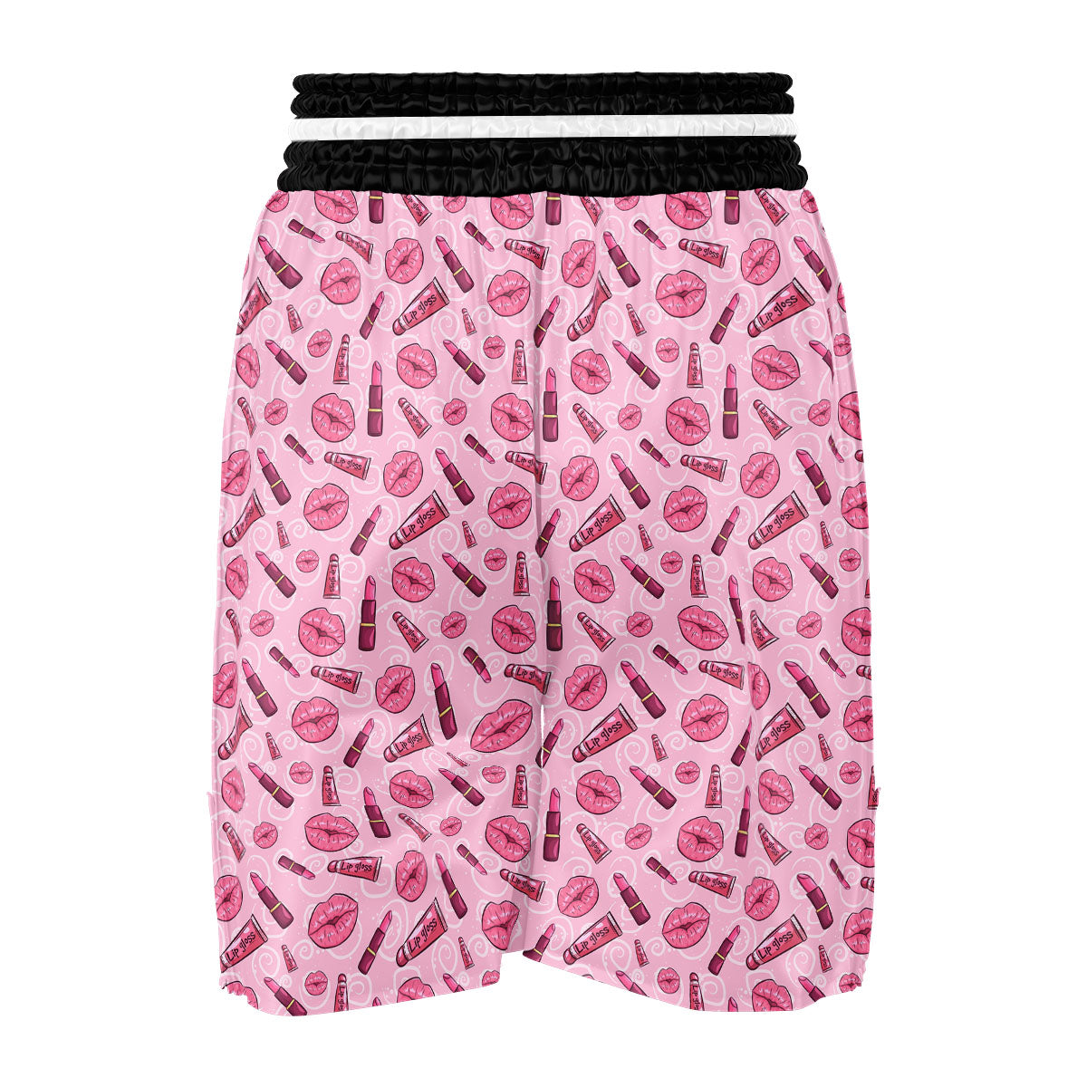 Lips Funky Kiss Print Pattern Boxing Shorts-grizzshop
