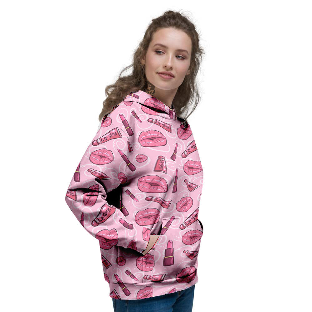 Lips Funky Kiss Print Pattern Women's Hoodie-grizzshop