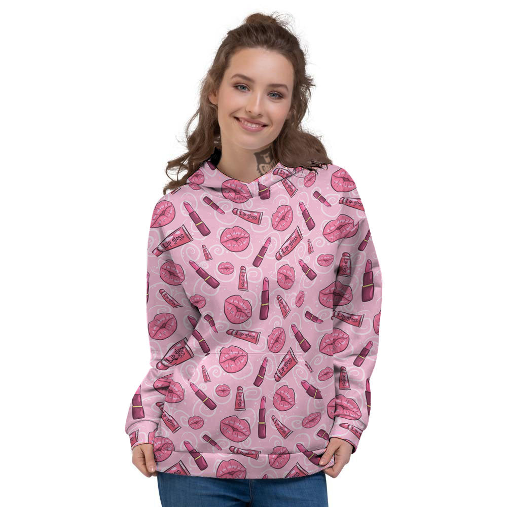 Lips Funky Kiss Print Pattern Women's Hoodie-grizzshop