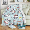 Lips Panda Pattern Print Blanket-grizzshop