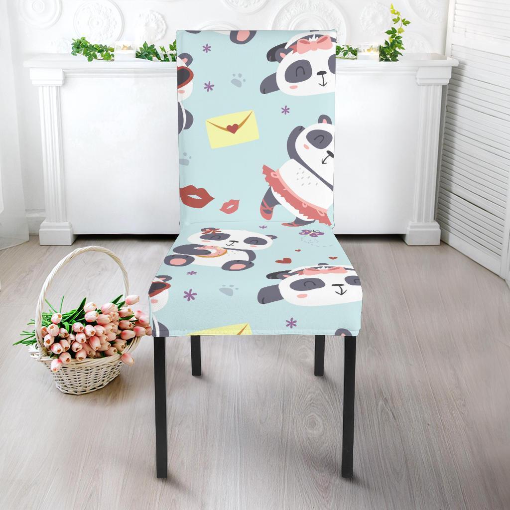 Lips Panda Pattern Print Chair Cover-grizzshop