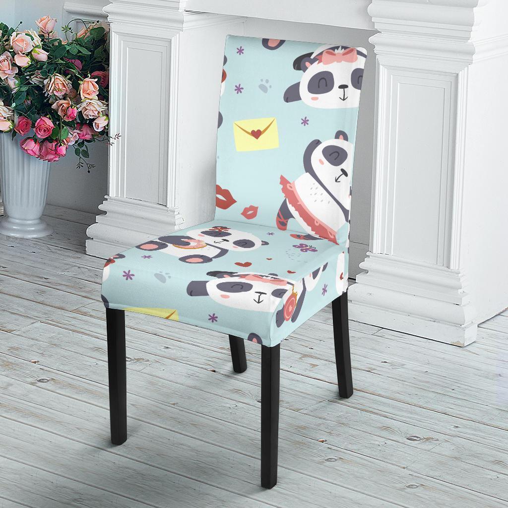 Lips Panda Pattern Print Chair Cover-grizzshop