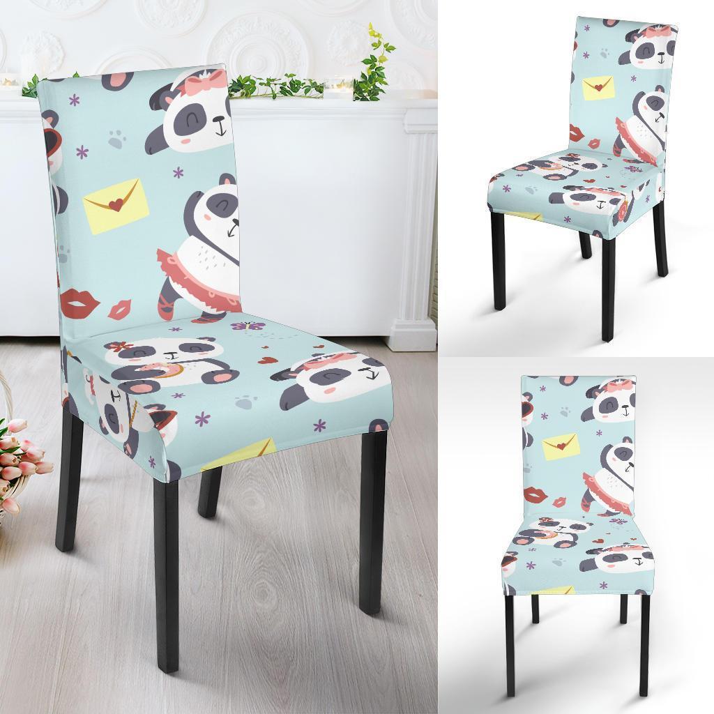 Lips Panda Pattern Print Chair Cover-grizzshop