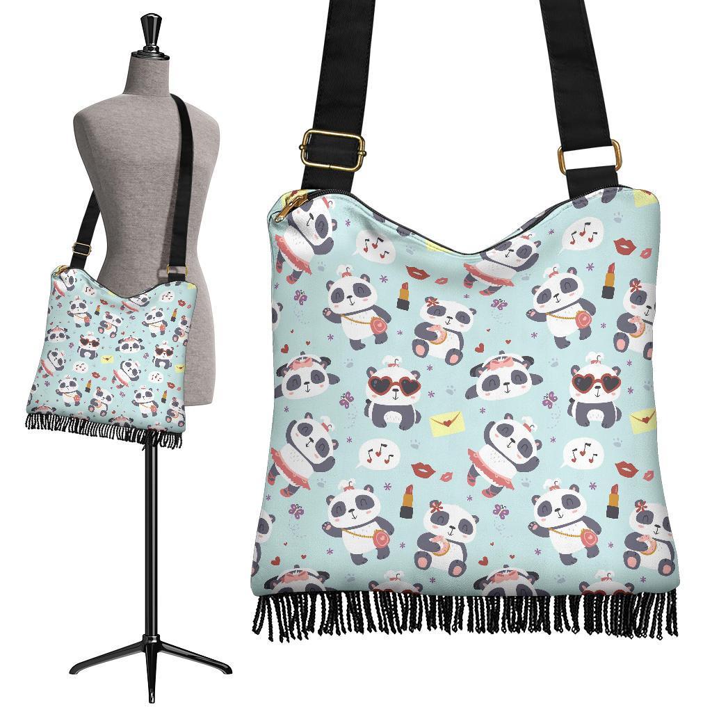 Lips Panda Pattern Print Crossbody Bags-grizzshop