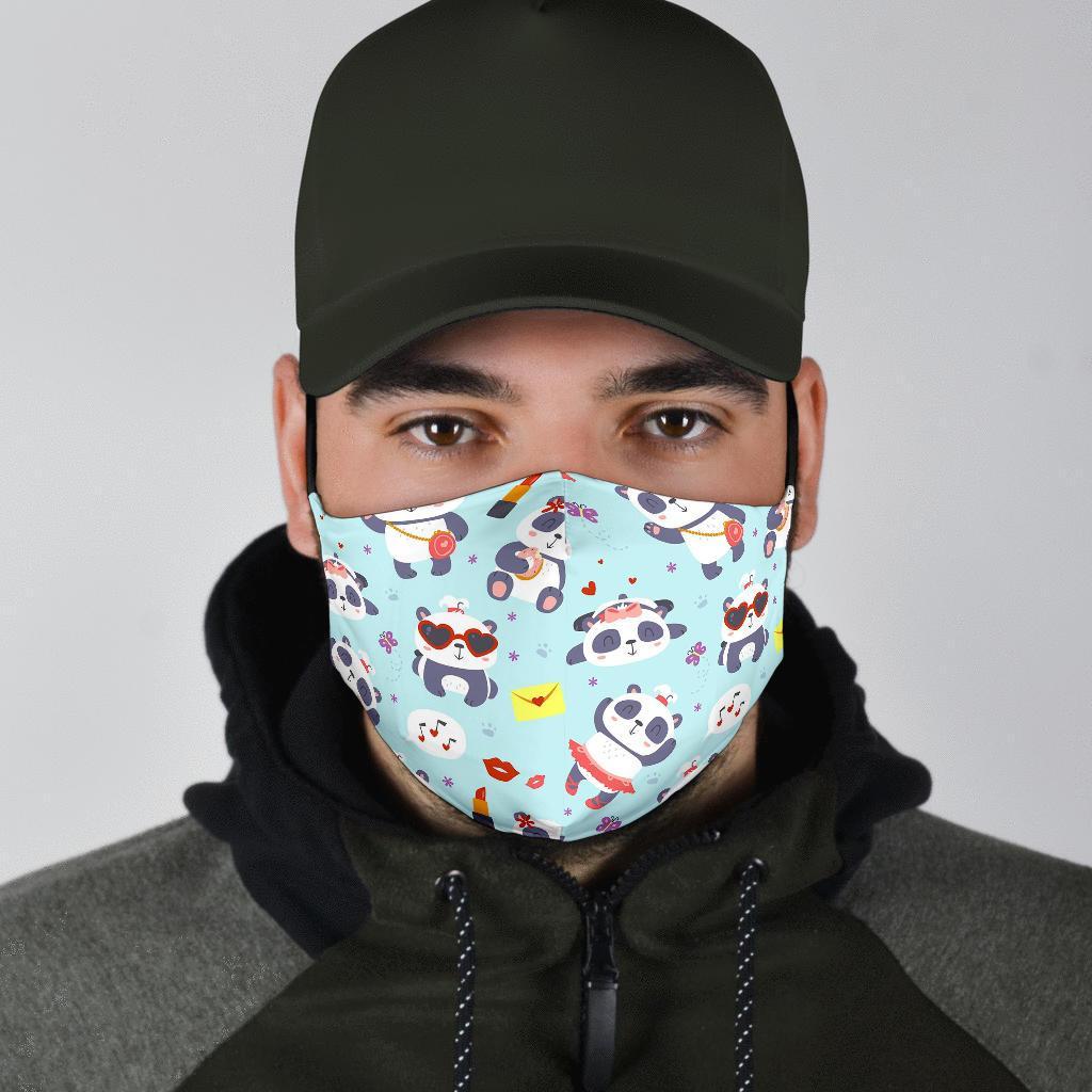 Lips Panda Pattern Print Face Mask-grizzshop