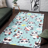 Lips Panda Pattern Print Floor Mat-grizzshop