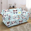 Lips Panda Pattern Print Loveseat Cover-grizzshop