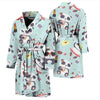 Lips Panda Pattern Print Men Long Robe-grizzshop