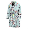 Lips Panda Pattern Print Men Long Robe-grizzshop