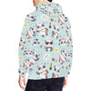 Lips Panda Pattern Print Men Pullover Hoodie-grizzshop