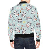 Lips Panda Pattern Print Men's Bomber Jacket-grizzshop