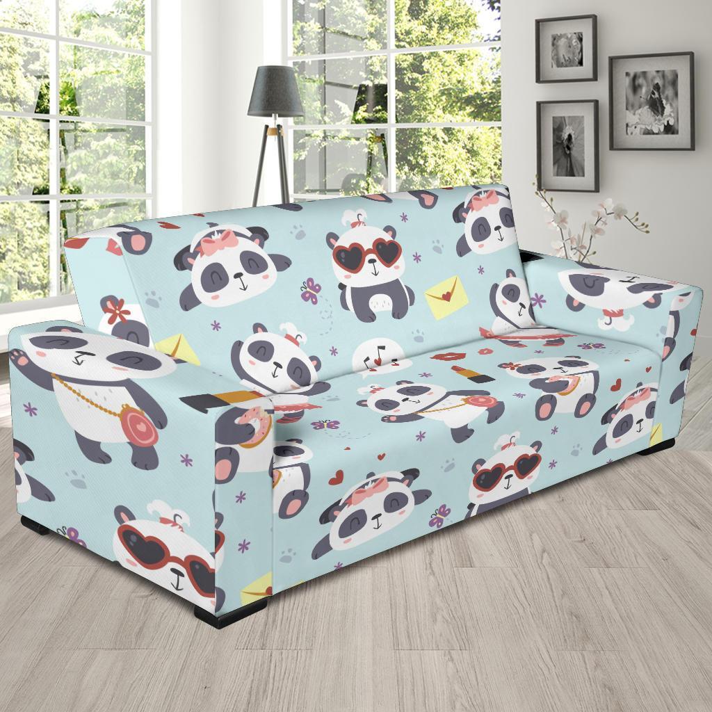 Lips Panda Pattern Print Sofa Covers-grizzshop