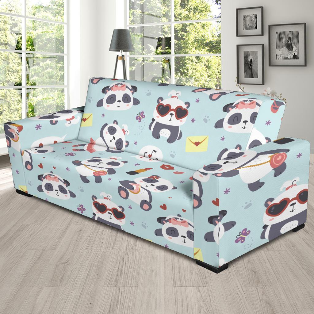 Lips Panda Pattern Print Sofa Covers-grizzshop