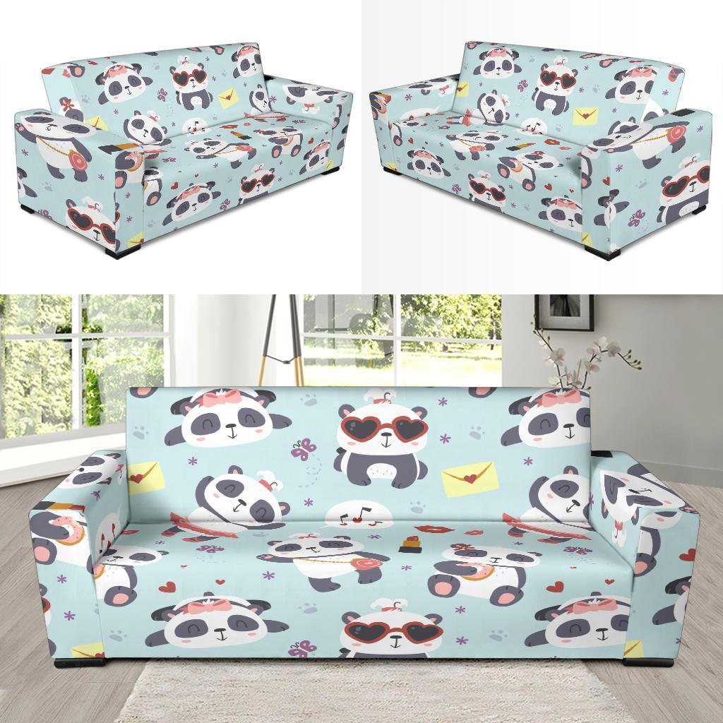 Lips Panda Pattern Print Sofa Covers-grizzshop