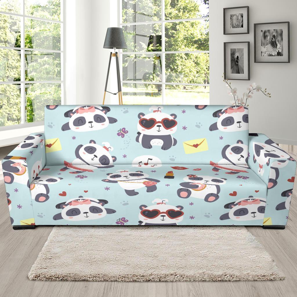 Lips Panda Pattern Print Sofa Covers-grizzshop