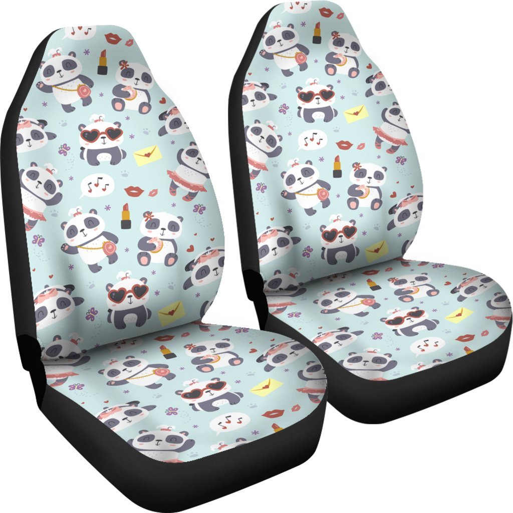 Lips Panda Pattern Print Universal Fit Car Seat Cover-grizzshop