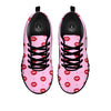 Lips Pink And Red Print Pattern Black Sneaker-grizzshop