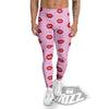 Lips Pink And Red Print Pattern Men's Leggings-grizzshop