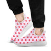 Lips Pink And Red Print Pattern White Athletic Shoes-grizzshop