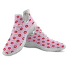 Lips Pink And Red Print Pattern White Athletic Shoes-grizzshop