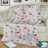 Lipstick Red Lips Pattern Print Blanket-grizzshop