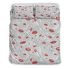 Lipstick Red Lips Pattern Print Duvet Cover Bedding Set-grizzshop