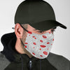 Lipstick Red Lips Pattern Print Face Mask-grizzshop