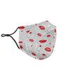 Lipstick Red Lips Pattern Print Face Mask-grizzshop