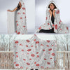 Lipstick Red Lips Pattern Print Hooded Blanket-grizzshop