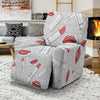 Lipstick Red Lips Pattern Print Recliner Cover-grizzshop