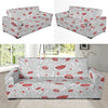 Lipstick Red Lips Pattern Print Sofa Covers-grizzshop